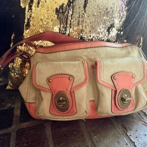 Coach Tan and Pink Women's Bag